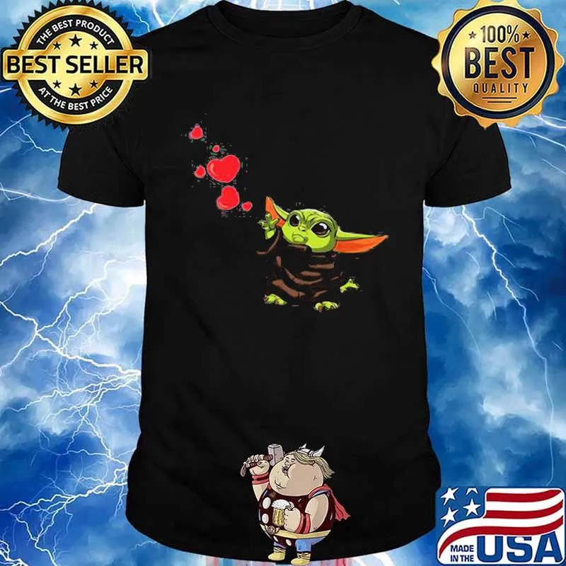 Baby Yoda Hearts Happy Valentine Day Shirt