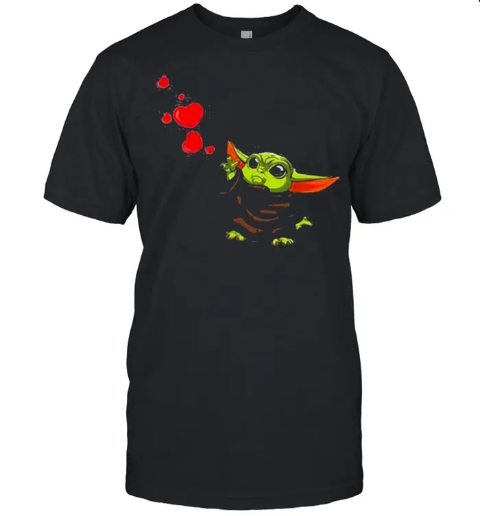 Baby Yoda Hearts Happy Valentine Day shirt