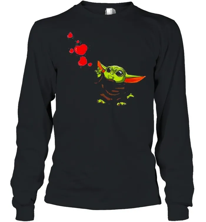 Baby Yoda Hearts Happy Valentine Day shirt - Image 4