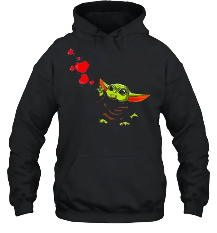Baby Yoda Hearts Happy Valentine Day shirt - Image 5