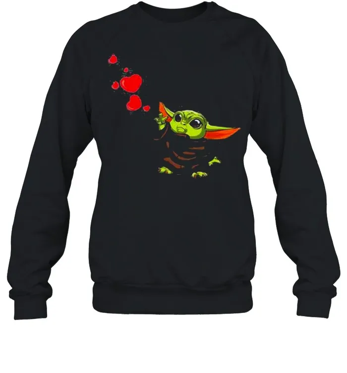 Baby Yoda Hearts Happy Valentine Day shirt - Image 5