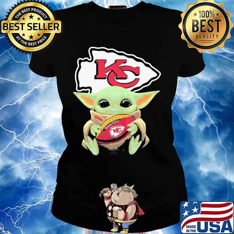 Baby Yoda Kansas City Chiefs Football Shirt Ladies tee