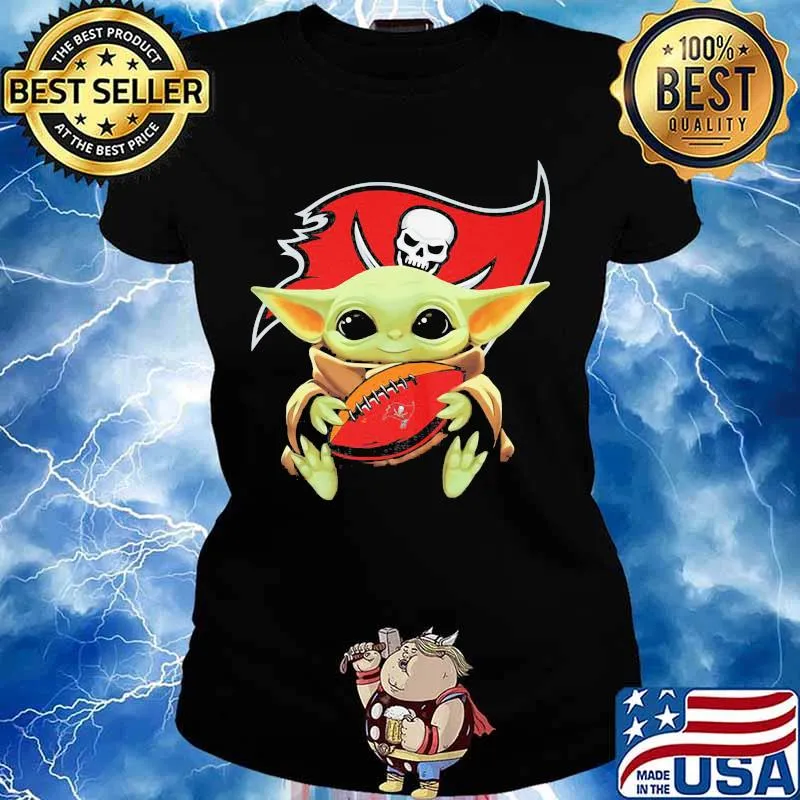 Baby Yoda Prehensile Ball Of Tampa Bay Buccaneers Shirt Ladies tee