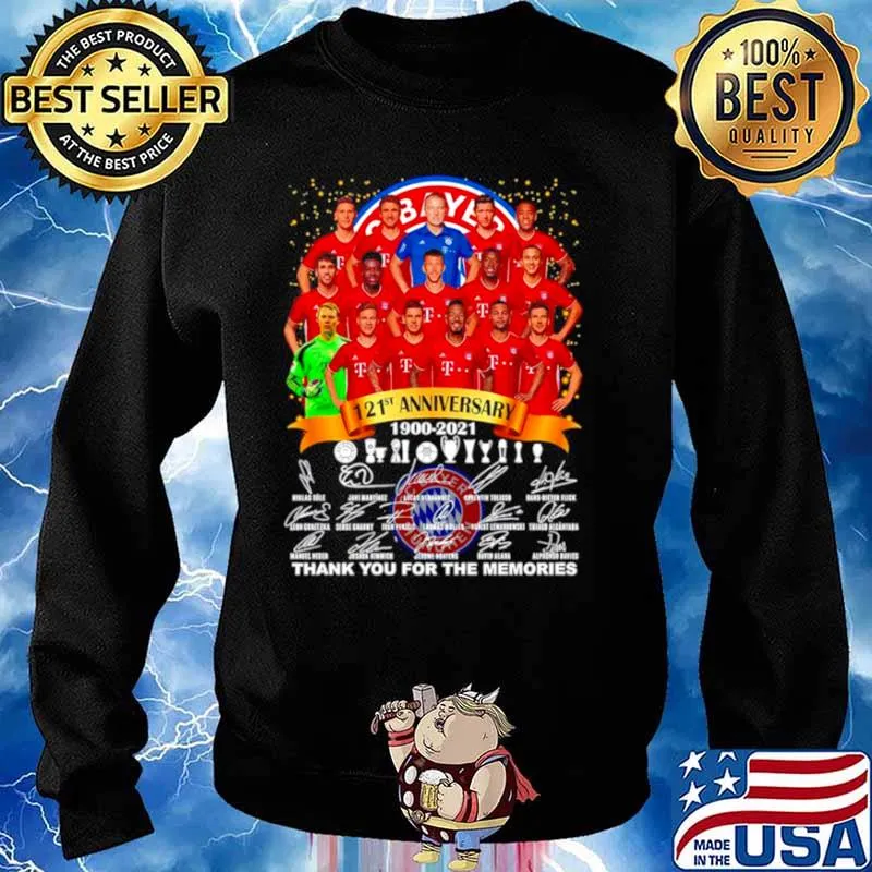 Bayern Munich 121st anniversary 1900 2021 signatures thank you for the memories s Sweater