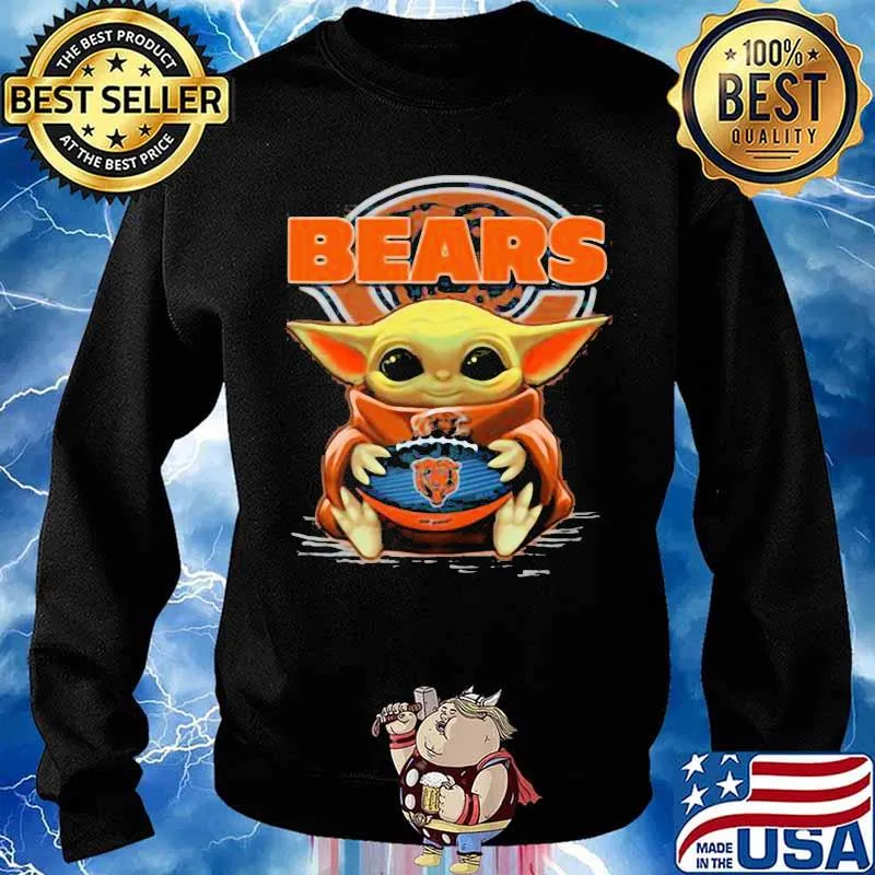 Bears Baby Yoda Football Shirt Sweater