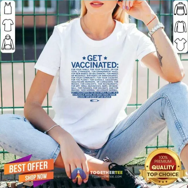 Beautiful Get Vaccinated Shirt - Image 2