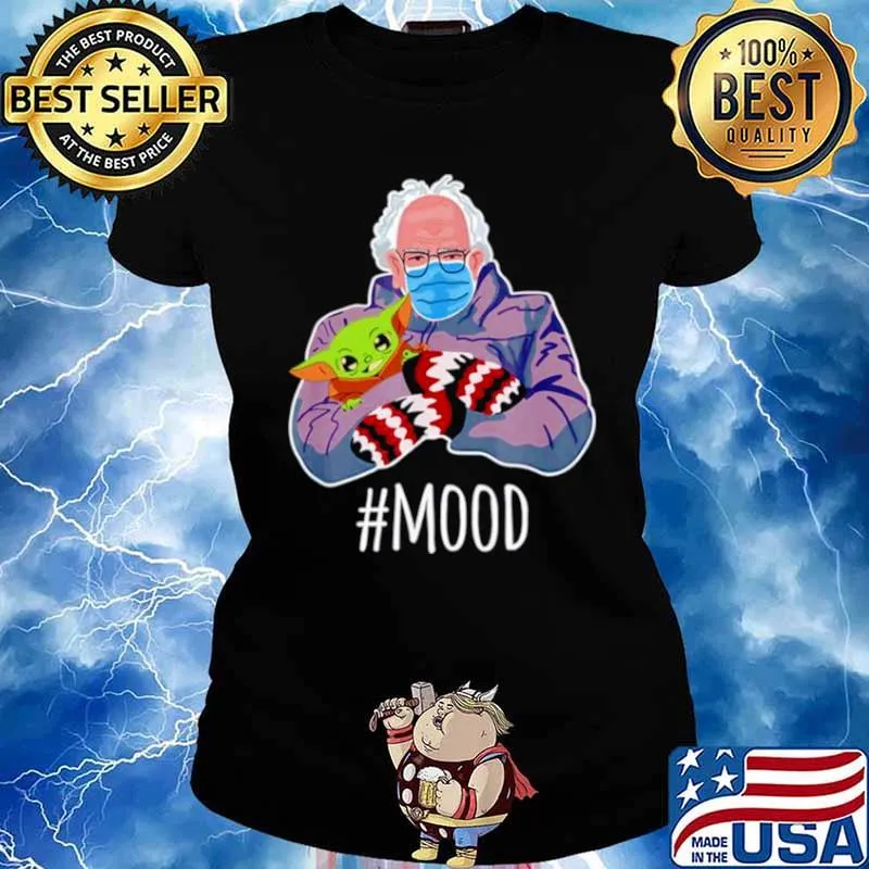 Bernie Sanders hug Baby Yoda mood s Ladies tee
