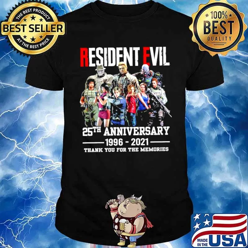 Resident Evil 25th Anniversary 1996 2021 Thank You For The Memories s Unisex