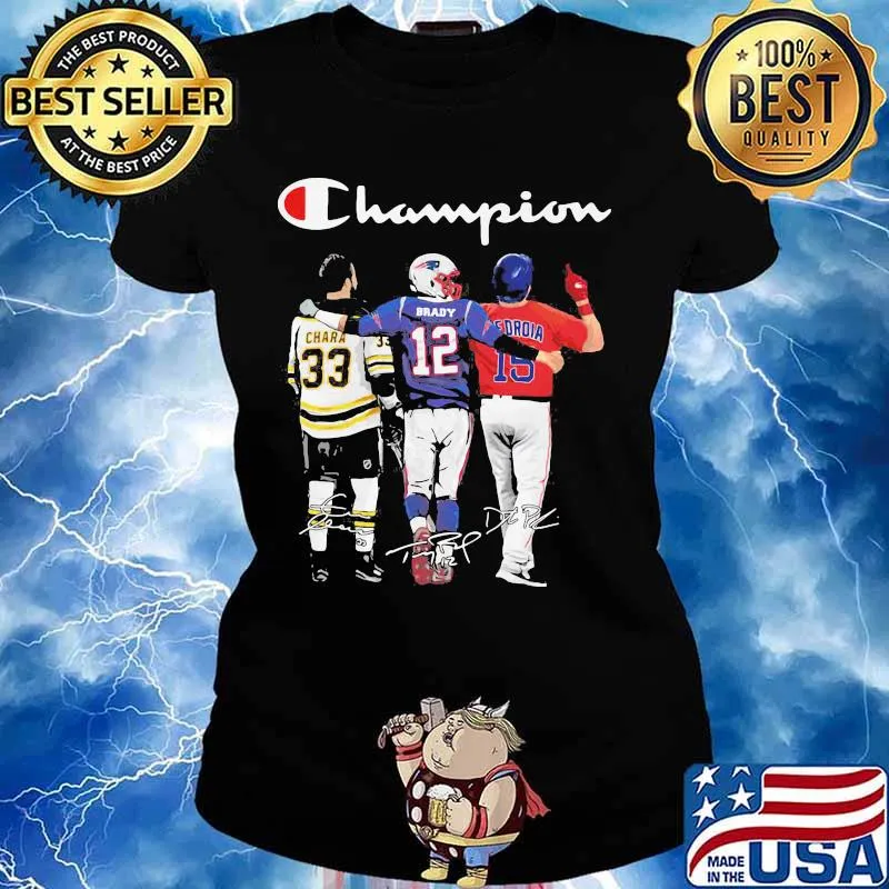 Champions Zdeno Chara And Tom Brady Of Team Boston Bruins Shirt Ladies tee