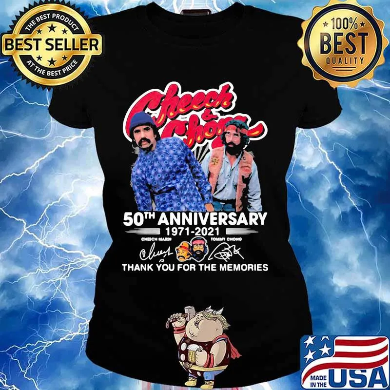 Check And Chong 50th Anniversary 1971 2021 Thank You For The Memories Shirt Ladies tee
