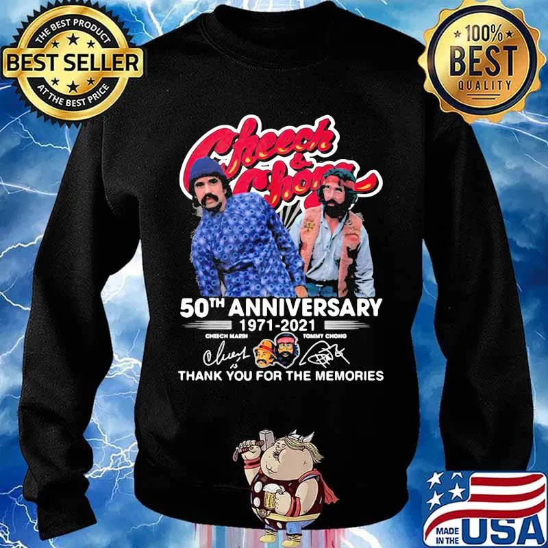 Check And Chong 50th Anniversary 1971 2021 Thank You For The Memories Shirt Sweater