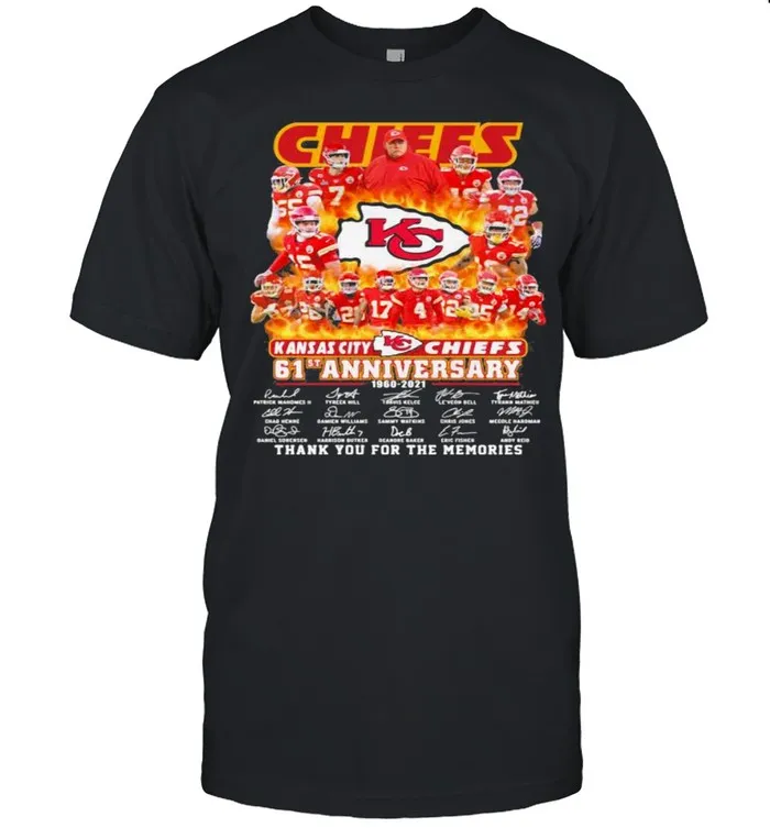 Chiefs Kansas City 61st Anniversary 1960 2021 Thank You For The Memories Signature shirt