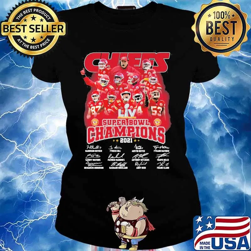 Chiefs Super Bowl Champions 2021 Signature Shirt Ladies tee