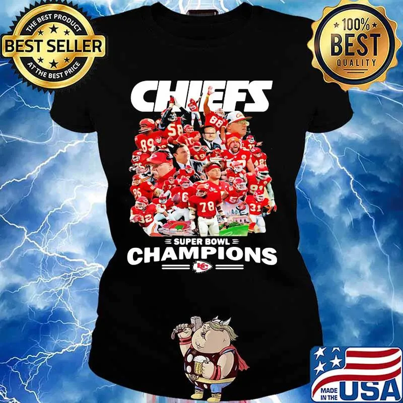 Chiefs Super Bowl Champions Team Football Shirt Ladies tee