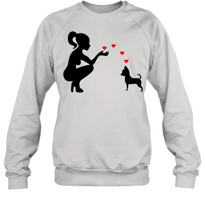 Chihuahua adorable hearts love shirt Classic Mens T-shirt - Image 5
