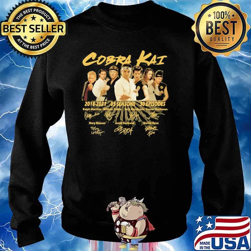 Cobra Kai 2018 2021 Three Seasons Thirty Episodes Signature Shirt Sweater