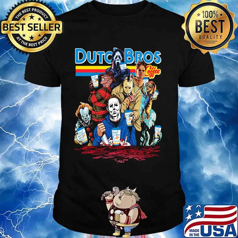 Collectibles Horror Characters Dutch Bros Coffee Shirt