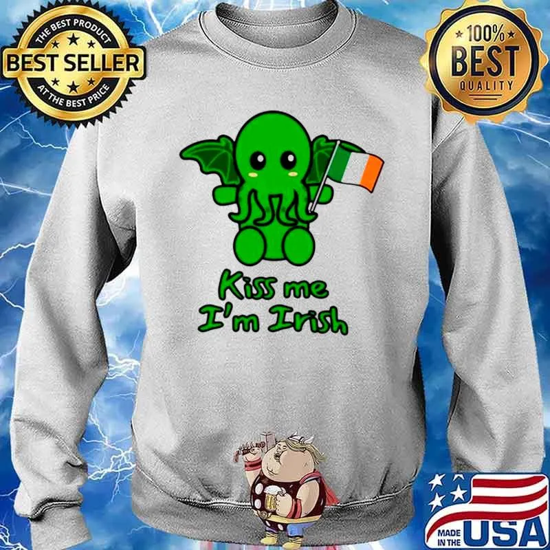 Cthulhu Kiss Me I’m Irish St Patricks Day Sweater