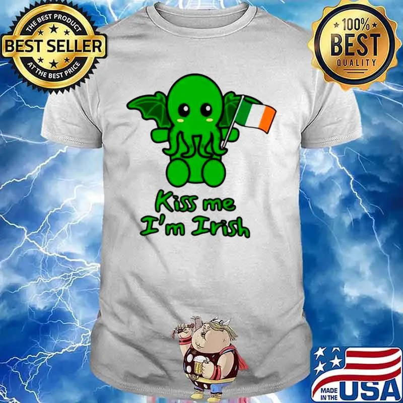 Cthulhu Kiss Me I’m Irish St Patricks Day Unisex