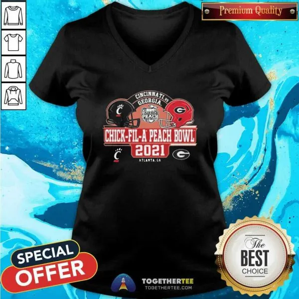 Cute Cincinnati Vs Georgia Peach Chick Fil A Peach Bowl 2021 Shirt - Image 2