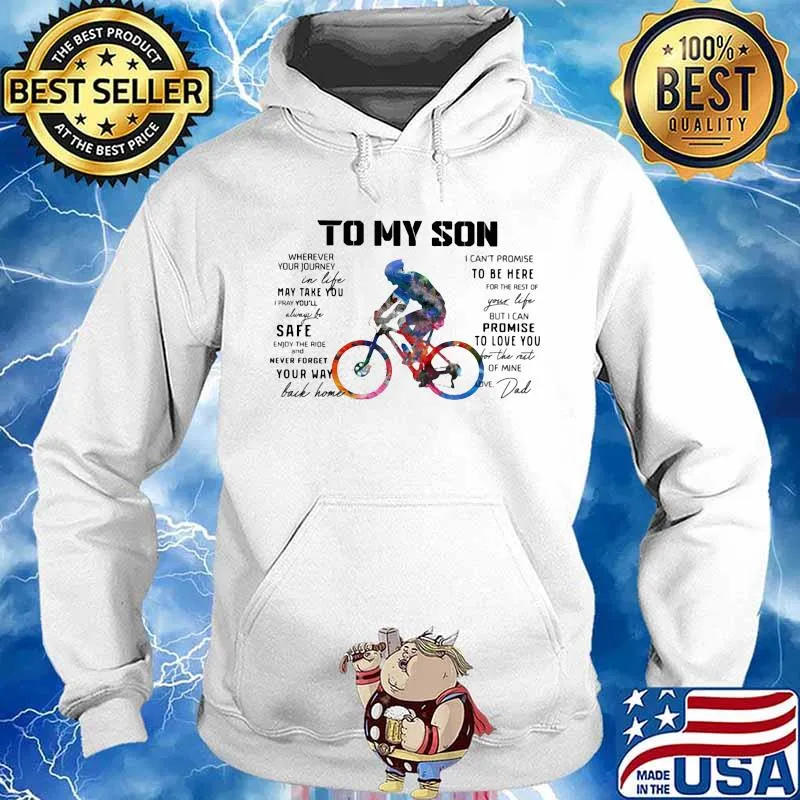 Cycling Dad To My Son Love You Colors Shirt Hoodie