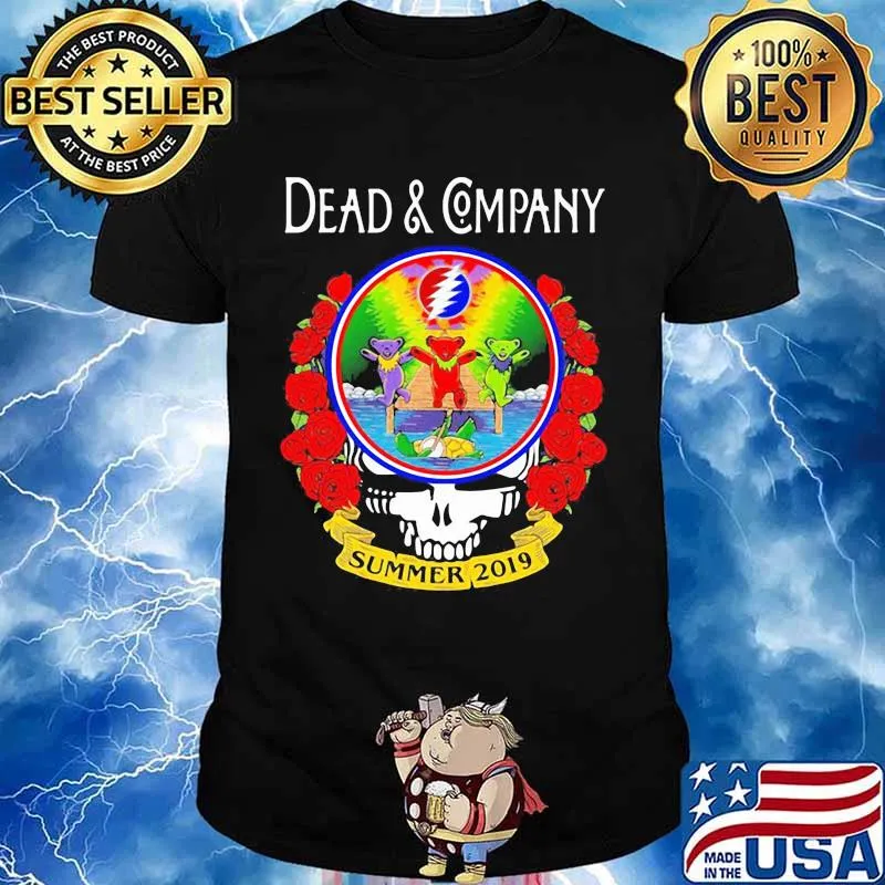 Dead And Company Summer 2019 Dancing Bear Skull Roses Grateful Dead Shirt