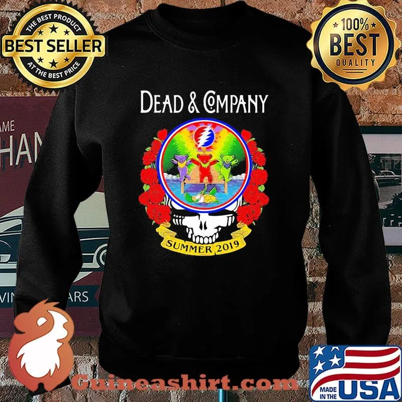 Dead And Company Summer 20219 Dancing Bear Grateful Dead Skull Roses Shirt Sweater