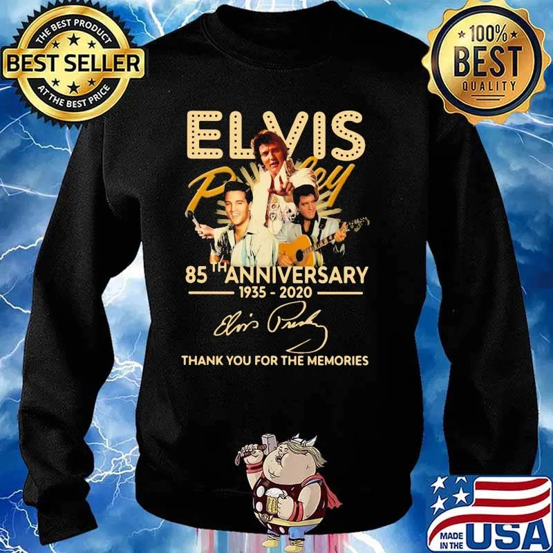 Elvis 85th Anniversary 1935 2020 Thank You For The Memories Signature Shirt Sweater
