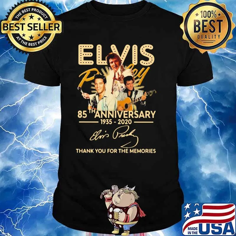 Elvis 85th Anniversary 1935 2020 Thank You For The Memories Signature Shirt Unisex