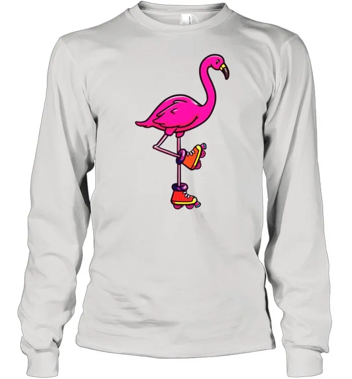 Flamingo Rollerblading shirt Classic Mens T-shirt - Image 4