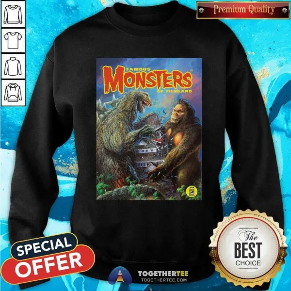 Funny Godzilla Vs King Kong T Shirt - Image 5