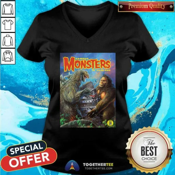 Funny Godzilla Vs King Kong T Shirt - Image 3