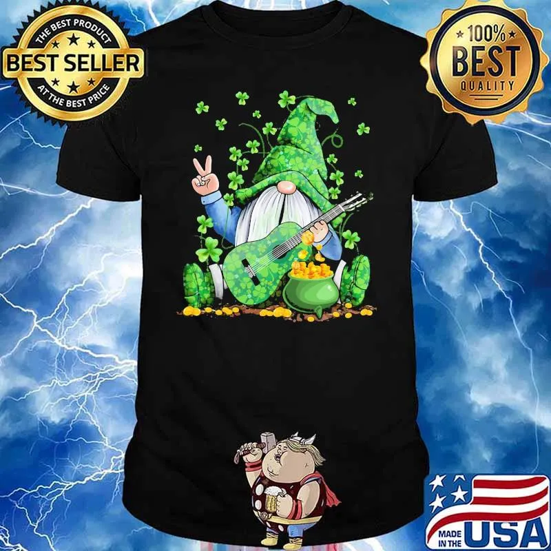Gnome Play Guitar Patrick’s Day Shirt