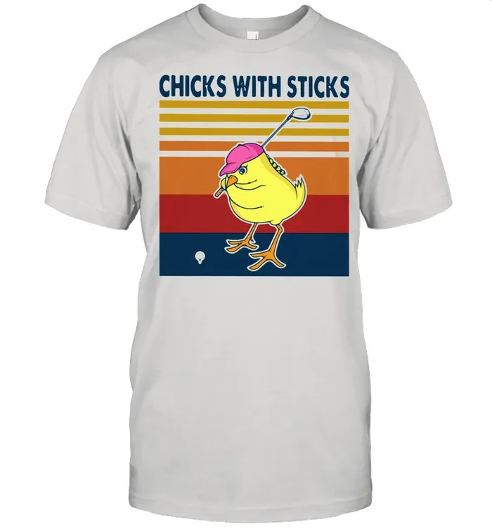 Golf Chicks With Sticks Vintage shirt Classic Mens T-shirt