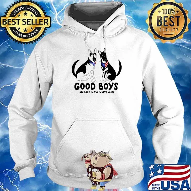 Good Boys Are Back In The White House Dogs American Flag Shirt Hoodie