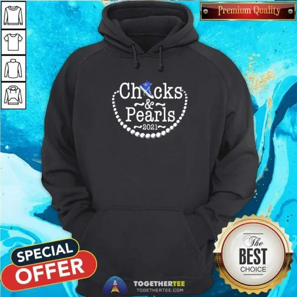 Good Kamala Harris Chucks And Pearls 2021 Blue Converse Tee Shirt - Image 2