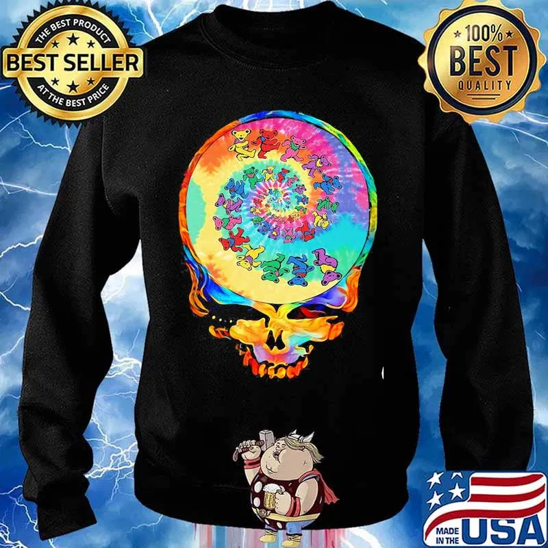 Grateful Dead Dancing Bear Skull Shirt Sweater