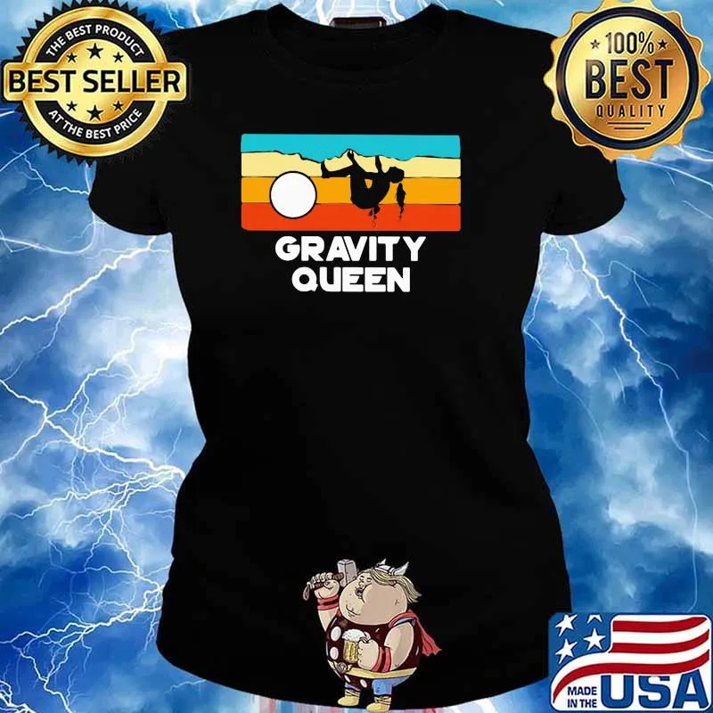 Gravity Queen The Girl And The Moon Vintage Shirt Ladies tee