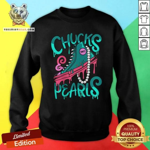 Great President Kamala Harris Green Chucks And Pearls 2021 Shirt - Image 2