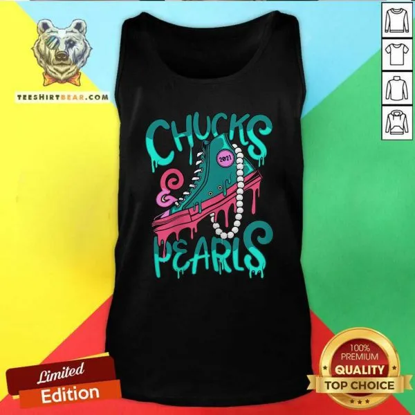 Great President Kamala Harris Green Chucks And Pearls 2021 Shirt - Image 4