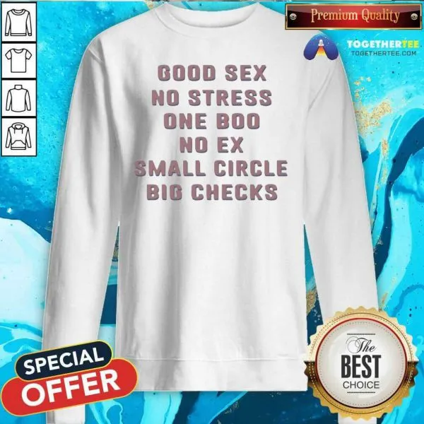 Happy Good Sex No Stress One Boo No Ex Small Circle Big Checks Shirt - Image 4