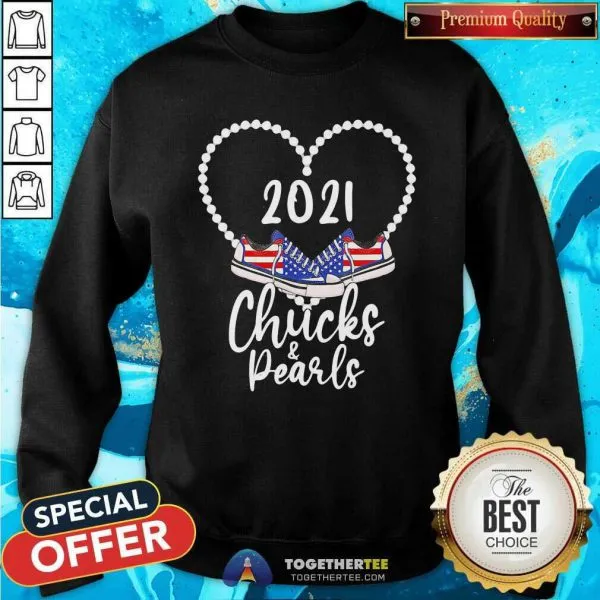 Happy Kamala Harris Chucks And Pearls 2021 Converse American Shirt - Image 5