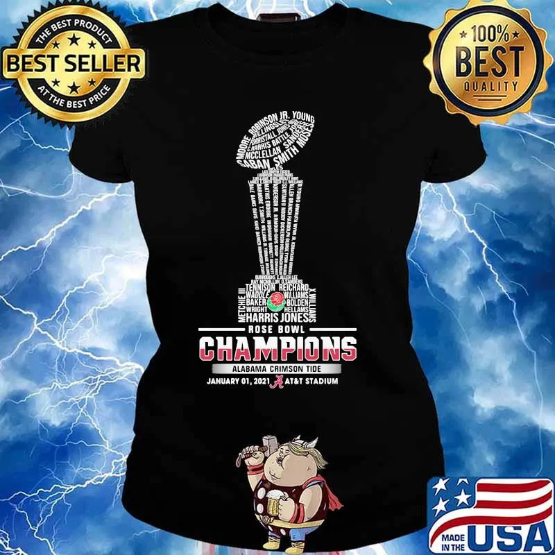 Harris Jones Rose Bowl Champions Alabama Crimson Tide Shirt Ladies tee