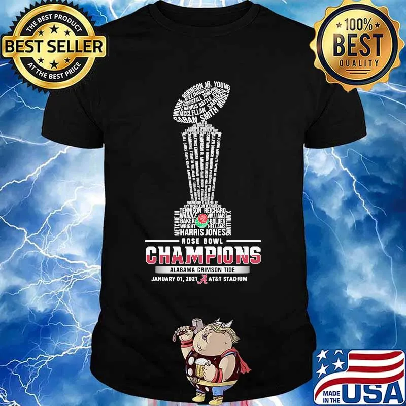 Harris Jones Rose Bowl Champions Alabama Crimson Tide Shirt
