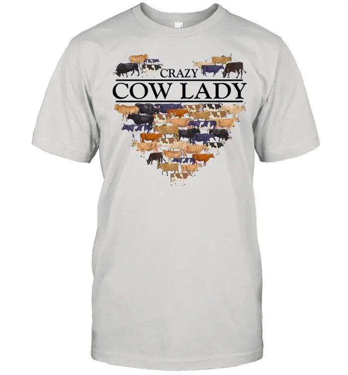 Heart Crazy Cow Lady 2021 shirt Classic Mens T-shirt