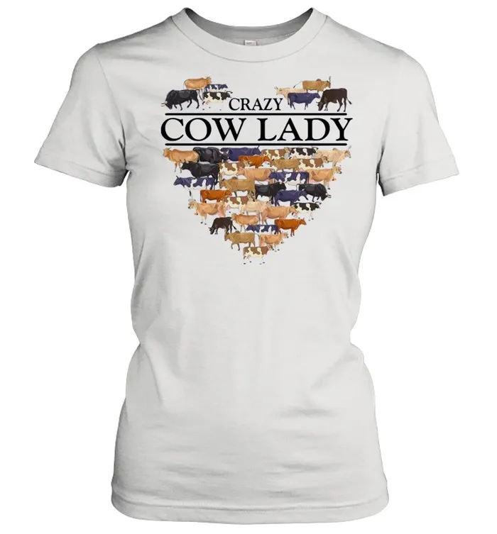 Heart Crazy Cow Lady 2021 shirt Classic Mens T-shirt - Image 3