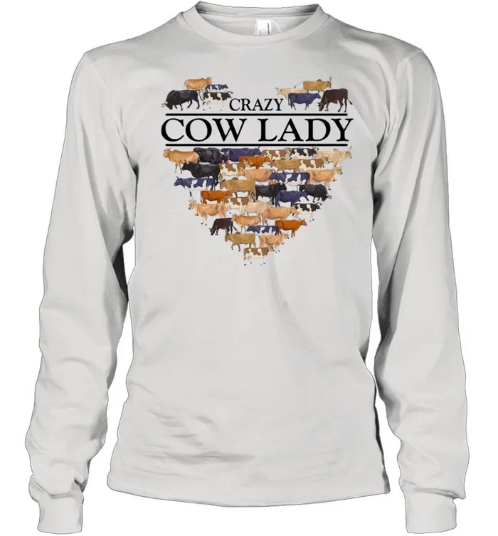 Heart Crazy Cow Lady 2021 shirt Classic Mens T-shirt - Image 4