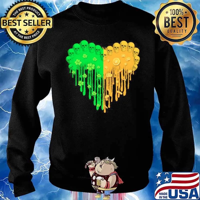 Heart Hippie Skulls Happy St Patricks Day 2021 Sweater