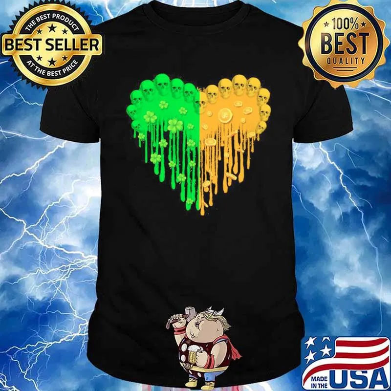 Heart Hippie Skulls Happy St Patricks Day 2021 Unisex