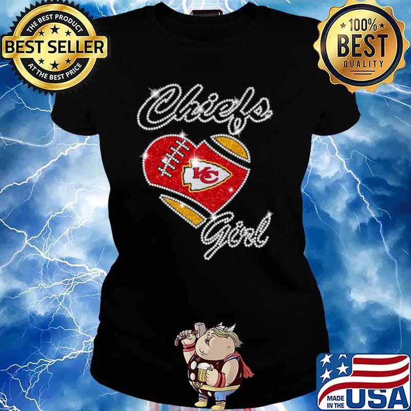 Heart Kansas City Chiefs girls Diamond s Ladies tee